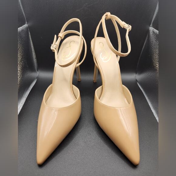 Women's Sam Edelman Patent Tan Heels Size 9.5 - Picture 4 of 9